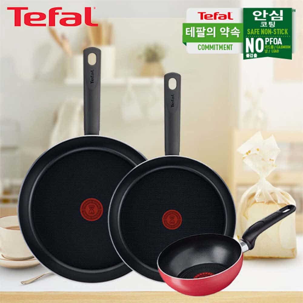테팔 초코브라우니 프라이팬 24cm+G6 드레스 블루 프라이팬 28cm+미니볶음팬 16cm TFC-CB4DB8EPW