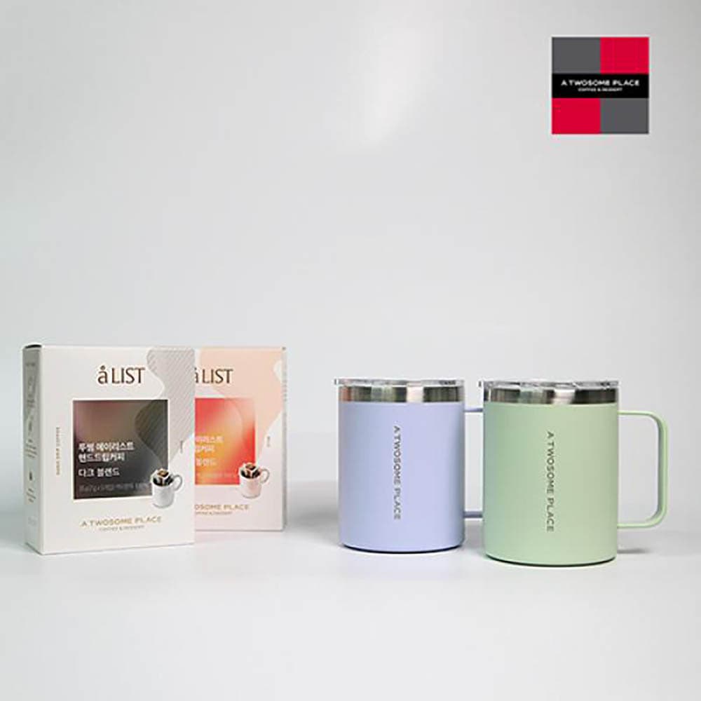 투썸플레이스 보온보냉 스탠머그 360ml (핸드드립커피 다크블랜드5개+마일드블랜드5개)