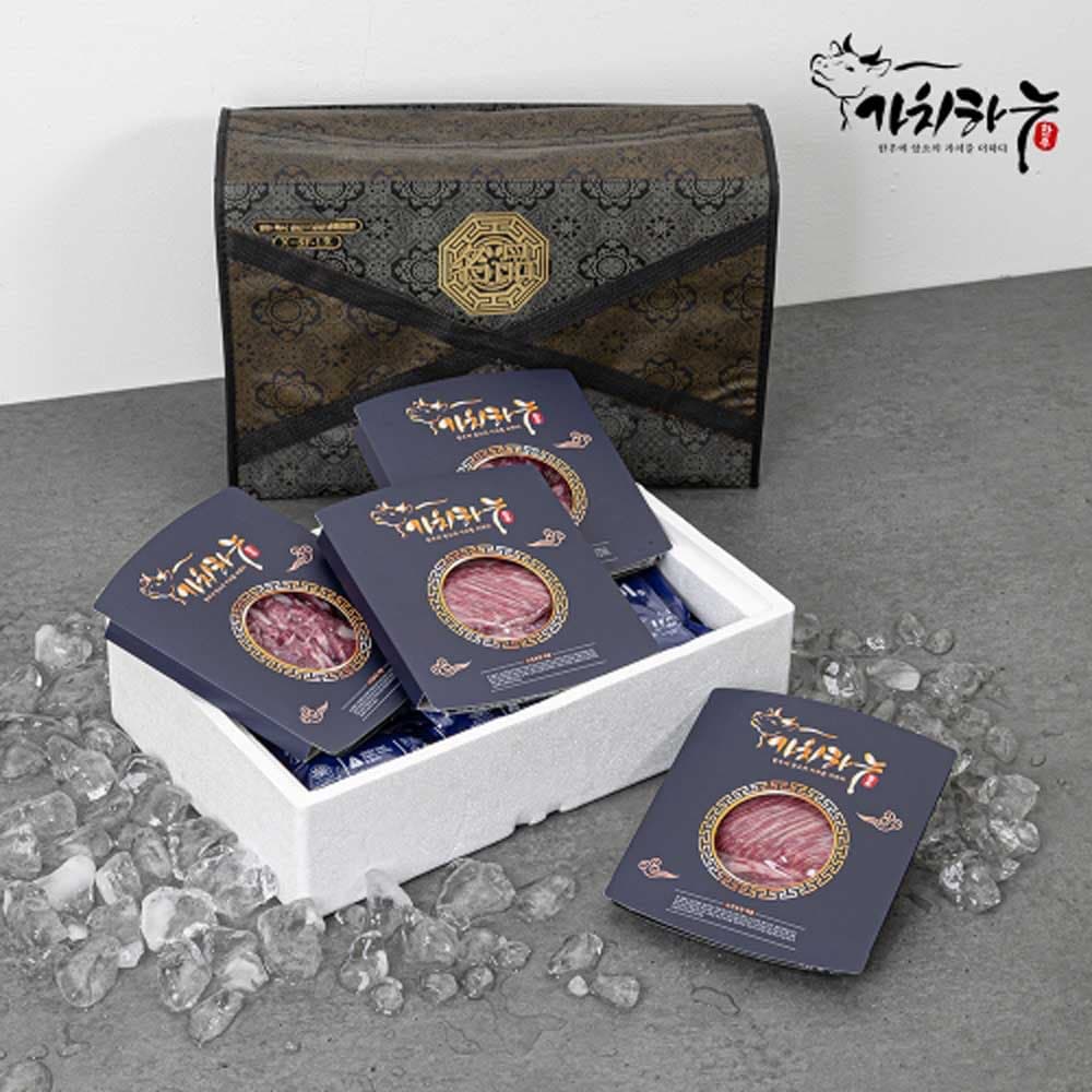 가치하누 한우암소1++스테이크800g (보섭살400g+400g +스테이크시즈닝(2EA) +100% 올리브오일(2EA))