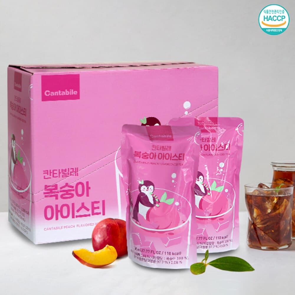 [칸타빌레] 복숭아 아이스티 (230mlx10팩)x2박스