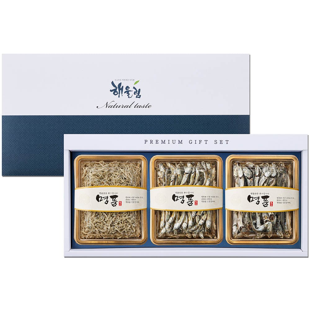 [해울림] 행복한 멸치 선물세트 3호(세멸 140g / 중멸 110g / 대멸 100g)