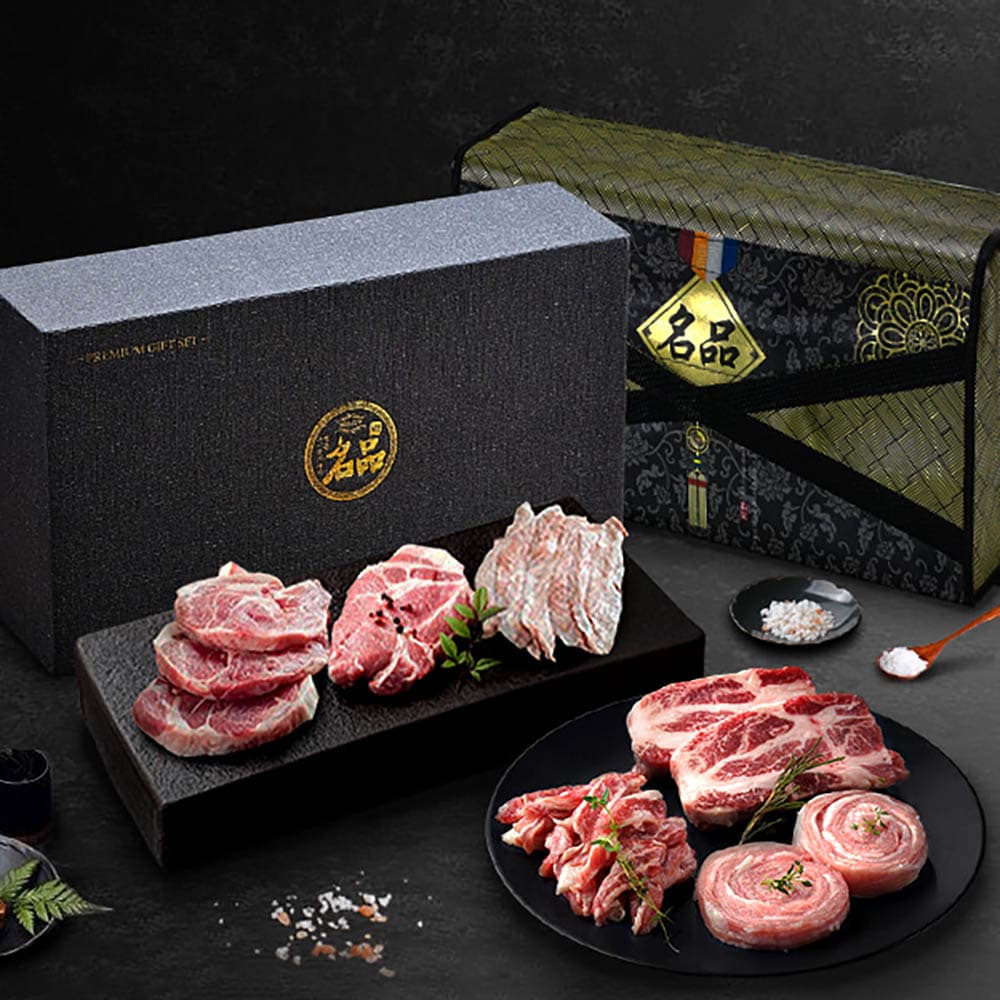 [포크밸리] 이베리코 흑돼지 3호/항정살200gx3팩+목살200gx2팩+갈비살200g