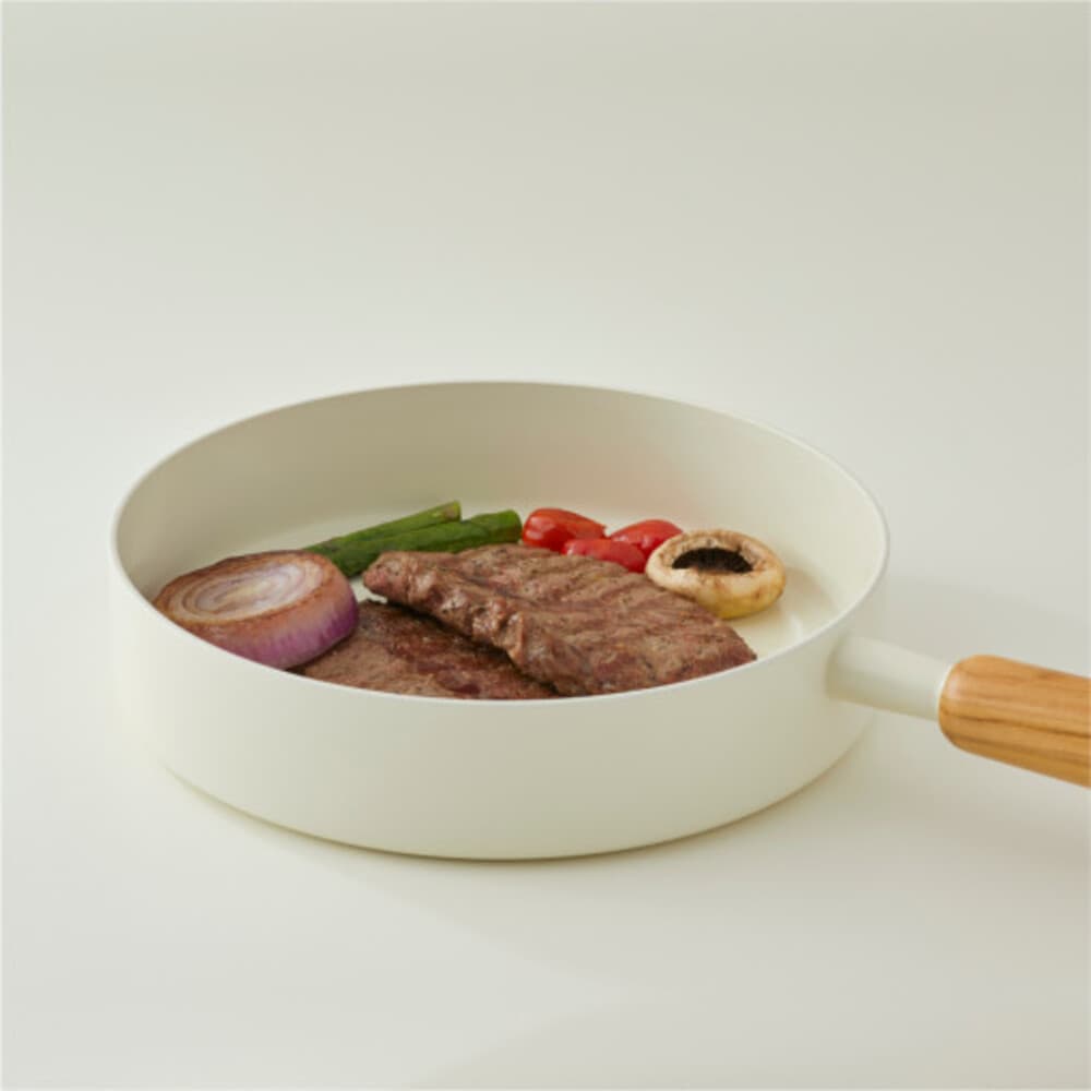 [10월기간한정할인]모도리 구들 프라이팬 크림화이트 24cm
