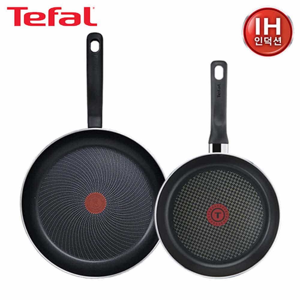 테팔 인덕션 초콜릿 프라이팬 24cm+퍼펙트 쿠킹 다크 인덕션 프라이팬 30cm TFC-IC4PC30