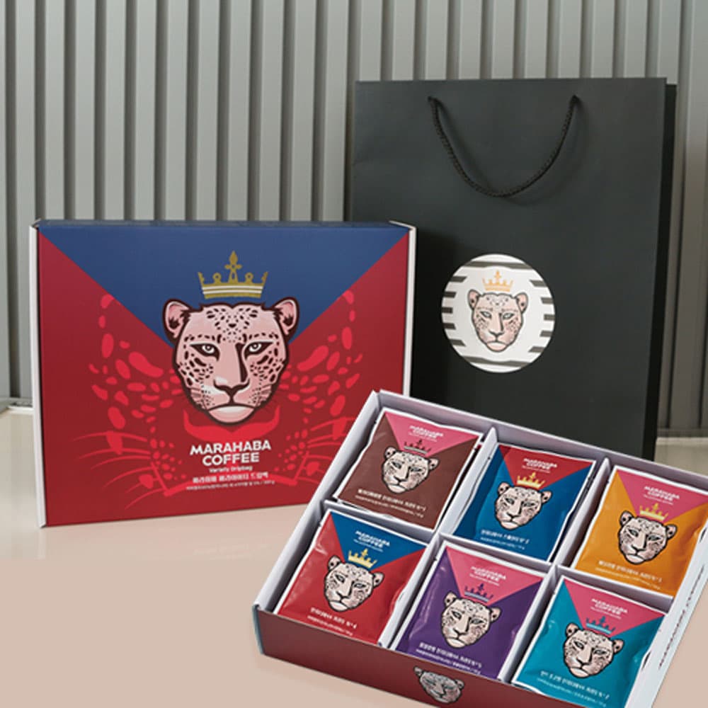STN 마라하바 버라이어티 드립백 커피 10g(탄자니아AA카라투) 선물세트(6종*5입/총30개) 쇼핑백별도