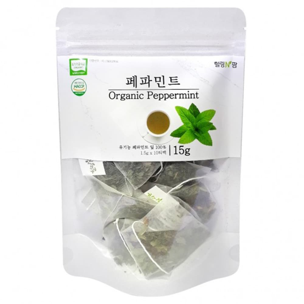 힐링앤팜 유기농 페퍼민트 1.5gx10t