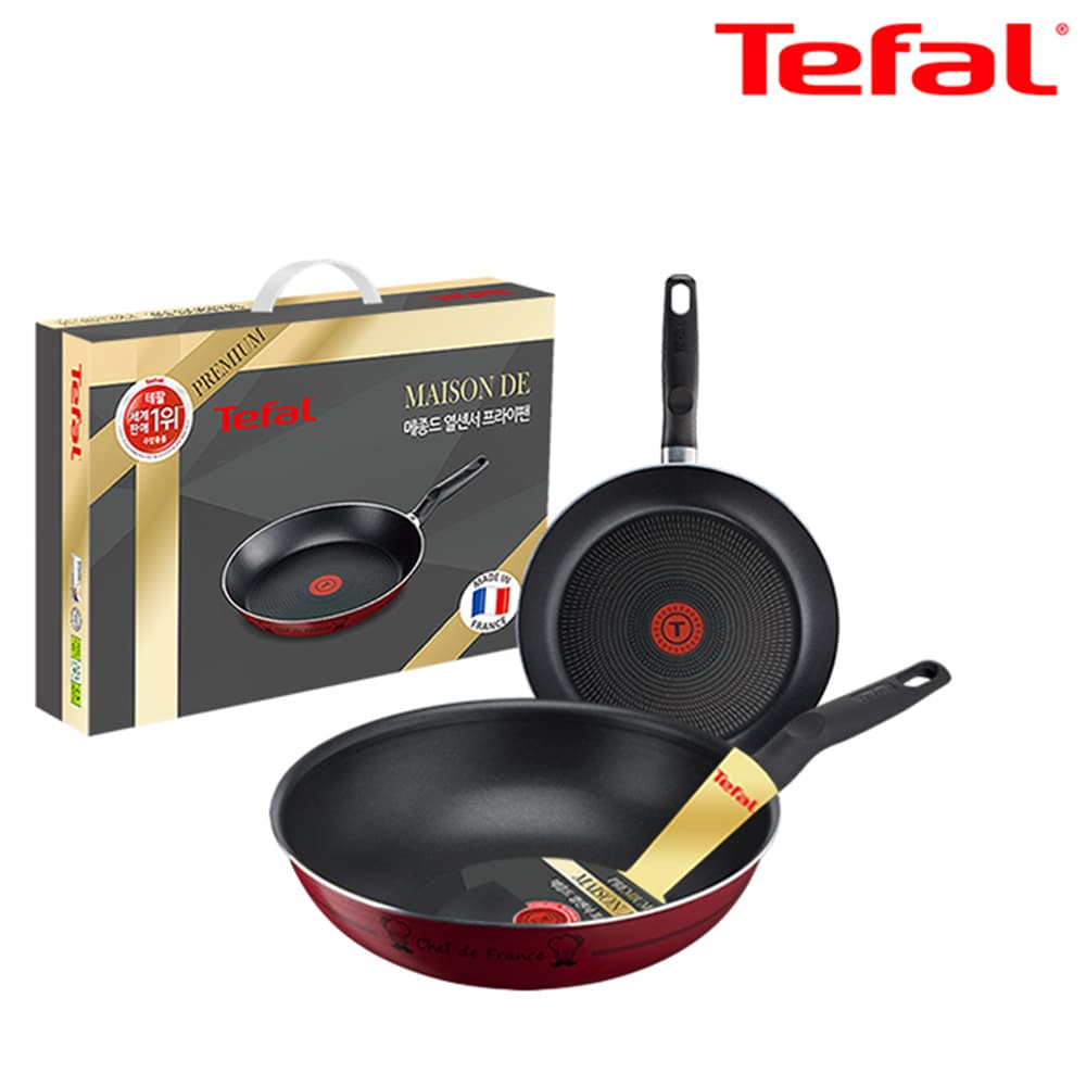 테팔 메종드 열센서 프리미엄 프라이팬 24cm+멀티팬 28cm CT1-MFP24W28