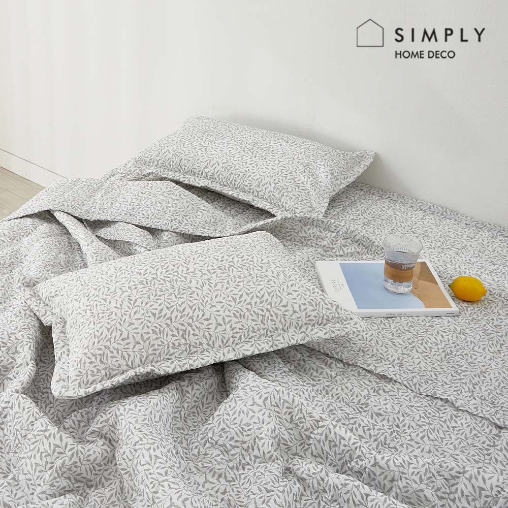 simply home 심플리홈 샤넌 시어서커 여름이불 Q 풀세트 (이불 1P, 베개커버 2P, 패드 1P)