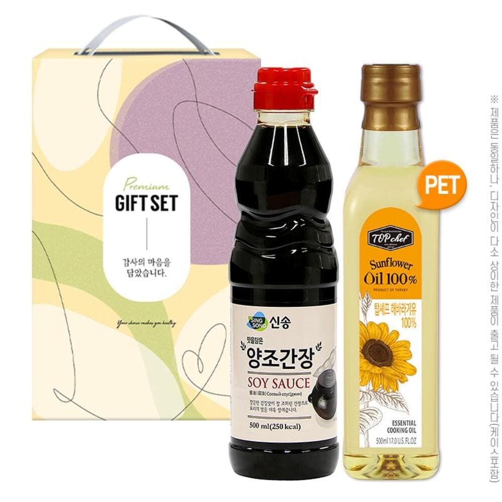 신송양조간장500ml 탑셰프페트해바라기유(2종)