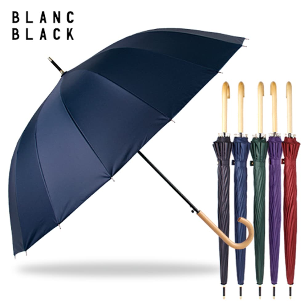 블랑블랙 60 16K 우드핸들 컬러암막 장우산 5COLOR BBU60-613