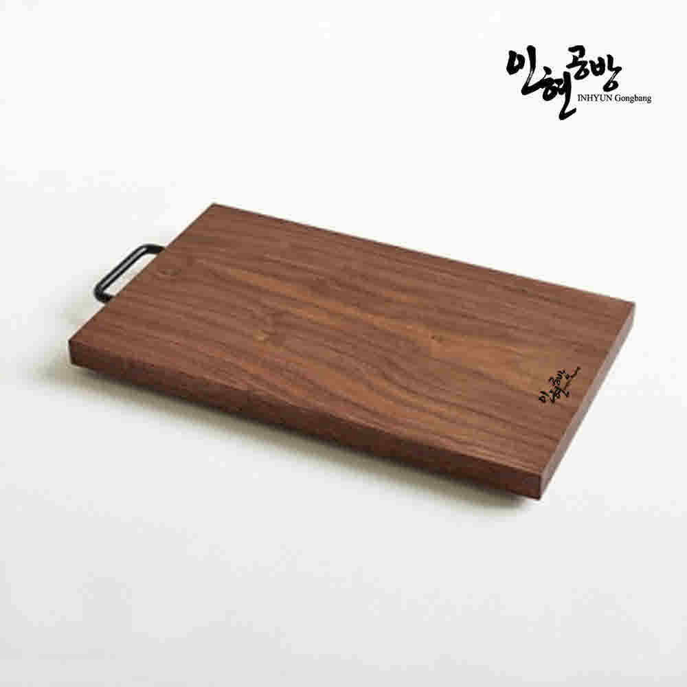 인현공방 북미 호두나무 손잡이 원목도마 L 상세이미지