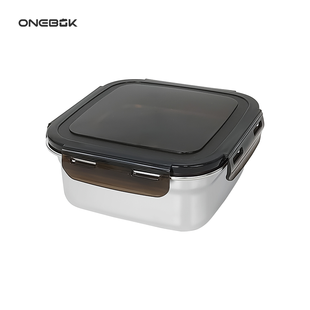 ONEBOK 스테인레스 밀폐용기 정사각형 900ml 상세이미지