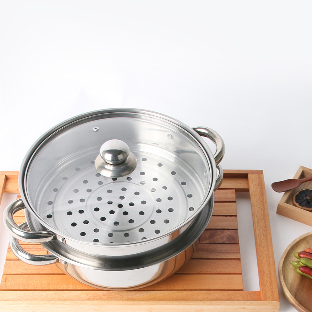 디베네 토프 스텐 2단 전골 & 찜솥 28cm 상세이미지